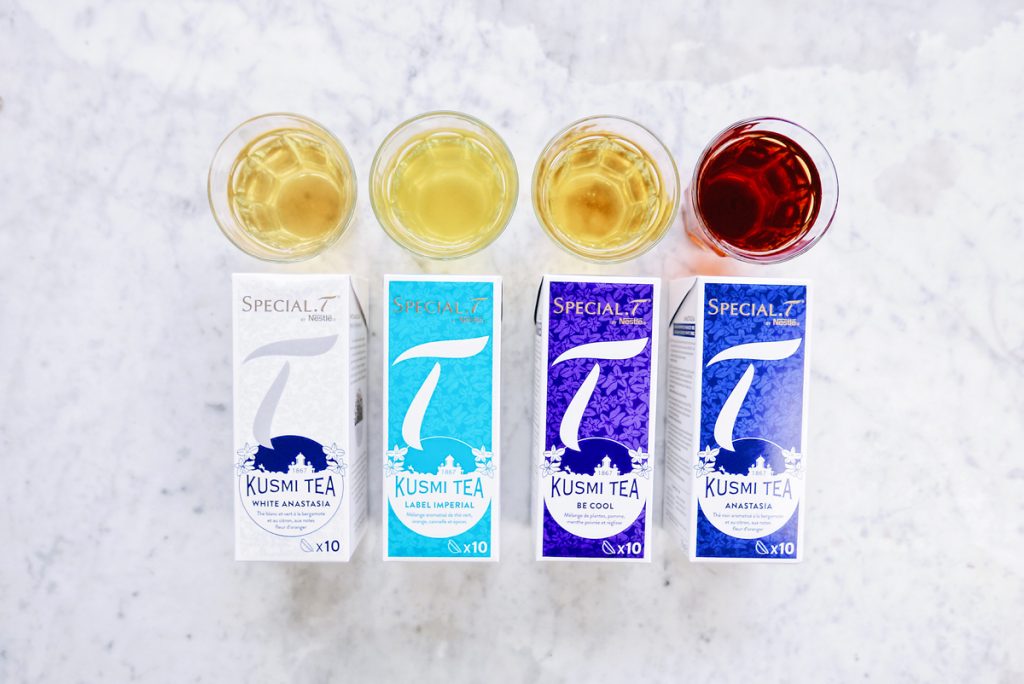 La gamme de thés lancée par SPECIAL.T en collaboration avec KUSMI TEA